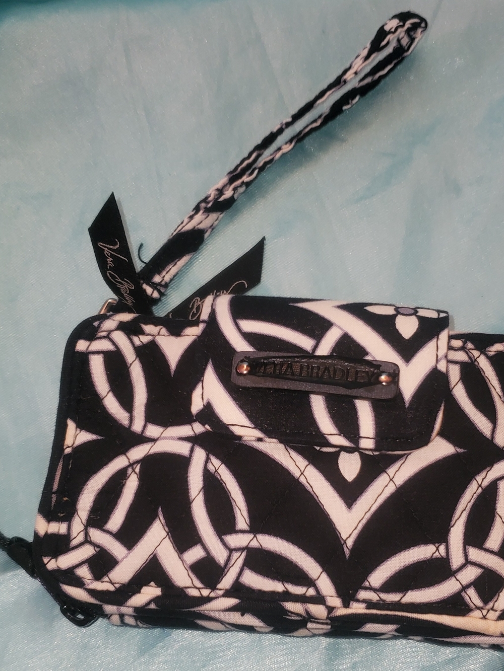 Vera Bradley Black & White Patterned Wristlet